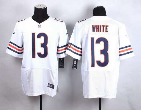 Men's Chicago Bears #13 Kevin White 2015 NFL Draft 7th Overall Pick Nike White Elite Jersey