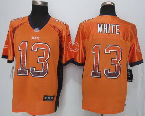 Men's Chicago Bears #13 Kevin White Nike Drift Fashion Orange Elite Jersey