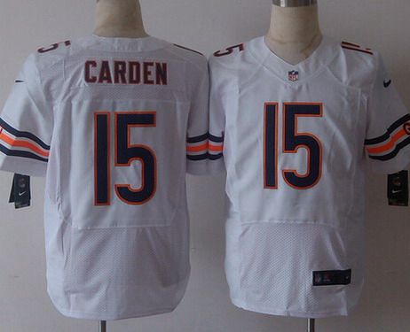 Men's Chicago Bears #15 Shane Carden Nike White Elite Jersey