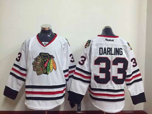 Men's Chicago Blackhawks #33 Scott Darling White Jersey