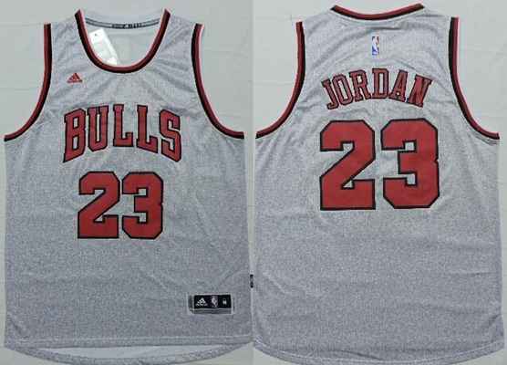 Men's Chicago Bulls #23 Michael Jordan Revolution 30 Swingman 2014 New Gray Jersey