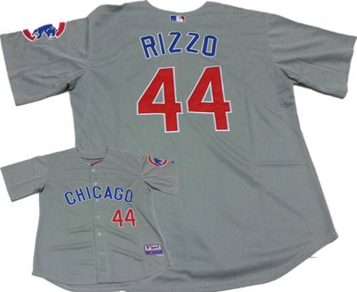 Men's Chicago Cubs #44 Anthony Rizzo Gray Jersey