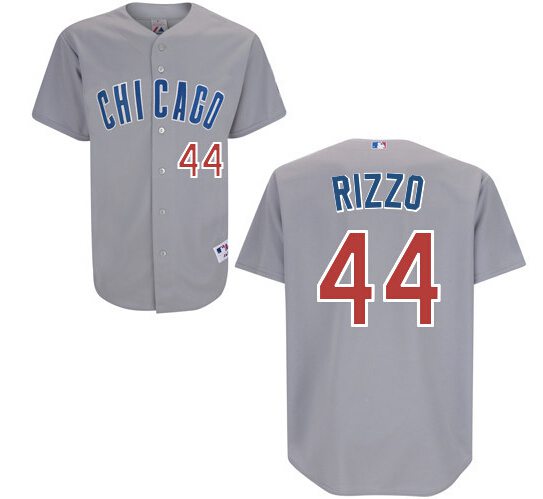 Men's Chicago Cubs #44 Anthony Rizzo Gray Jersey