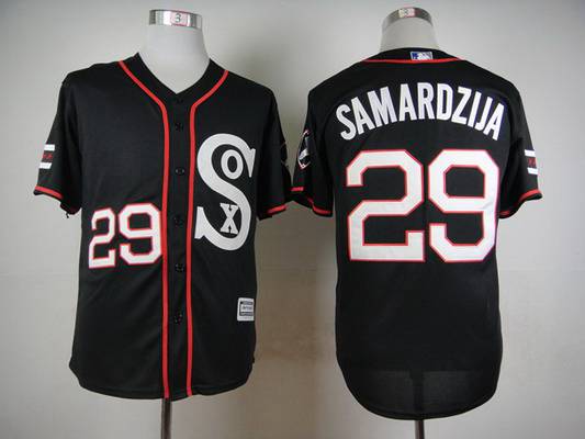 Men's Chicago White Sox #29 Jeff Samardzija 2015 Black Jersey