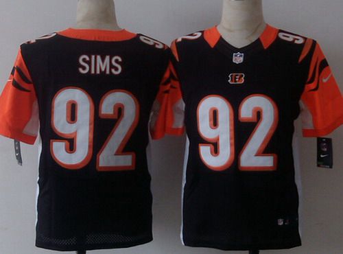 Men's Cincinnati Bengals #92 Pat Sims Nike Black Elite Jersey