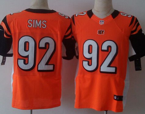 Men's Cincinnati Bengals #92 Pat Sims Nike Orange Elite Jersey