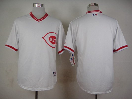 Men's Cincinnati Reds Blank 1990 White Pullover Jersey