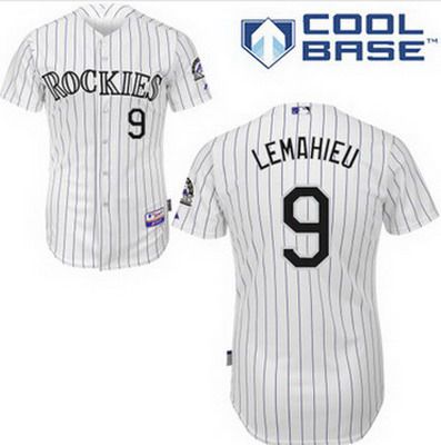 Men's Colorado Rockies #9 DJ LeMahieu White Jersey