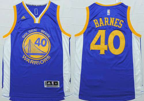 Men's Golden State Warriors #40 Harrison Barnes Revolution 30 Swingman 2014 New Blue Jersey