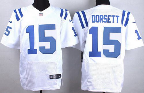 Men's Indianapolis Colts #15 Phillip Dorsett Nike White Elite Jersey