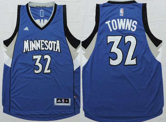 Men's Minnesota Timberwolves #32 Karl-Anthony Towns Revolution 30 Swingman 2015 Draft New Blue Jersey