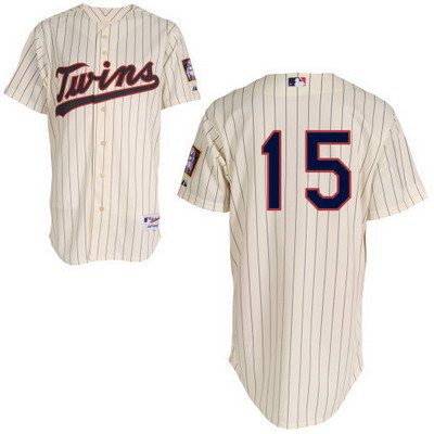 Men's Minnesota Twins #15 Glen Perkins Cream Jersey