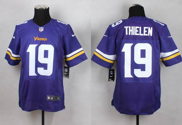 Men's Minnesota Vikings #19 Adam Thielen 2013 Nike Purple Elite Jersey