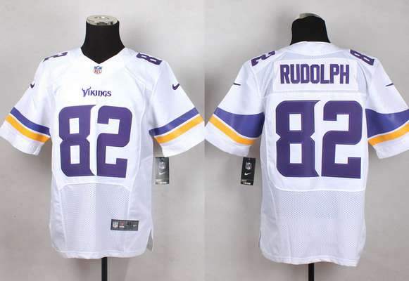 Men's Minnesota Vikings #82 Kyle Rudolph 2013 Nike White Elite Jersey