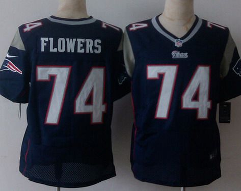 Men's New England Patriots #74 Trey Flowers Nike Blue Elite Jersey