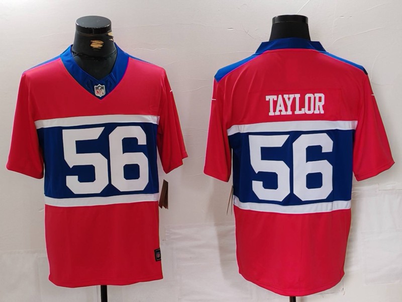 Men's New York Giants #56 Lawrence Taylor Century Red Alternate Vapor F.U.S.E. Limited Football Stitched Jersey