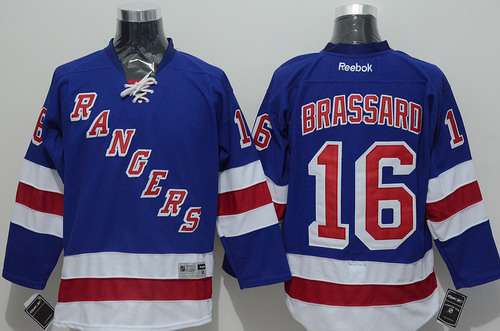 Men's New York Rangers #16 Derick Brassard Light Blue Jersey