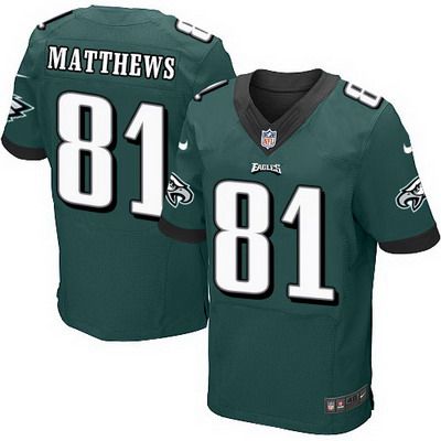 Men's Philadelphia Eagles #81 Jordan Matthews 2014 Nike Dark Green Elite Jersey 