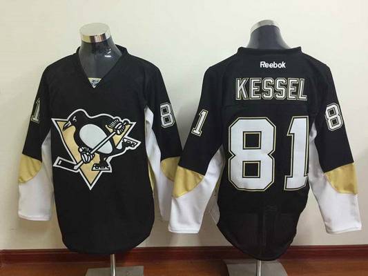 Men's Pittsburgh Penguins #81 Phil Kessel Black Jersey