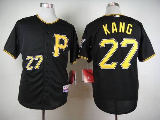 Men's Pittsburgh Pirates #27 Jung-Ho Kang Black Jersey