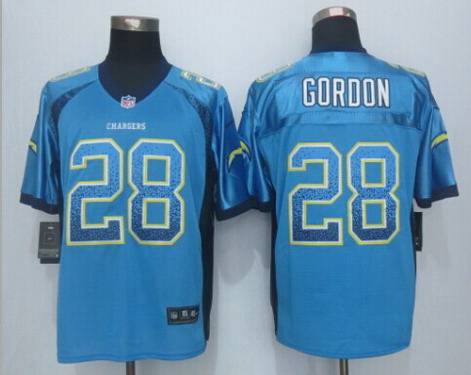 Men's San Diego Chargers #28 Melvin Gordon Nike Drift Fashion Orange Elite Jersey