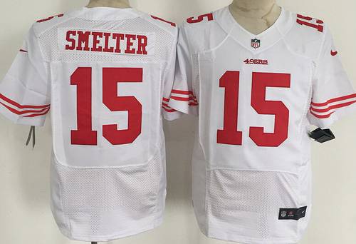 Men's San Francisco 49ers #15 DeAndre Smelter Nike White Elite Jersey