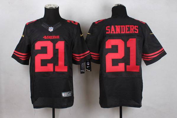 Men's San Francisco 49ers #21 Deion Sanders 2015 Nike Black Elite Jersey