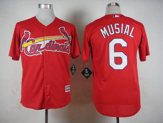 Men's St. Louis Cardinals #6 Stan Musial 2015 Red Jersey