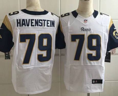 Men's St. Louis Rams #79 Rob Havenstein Nike White Elite Jersey