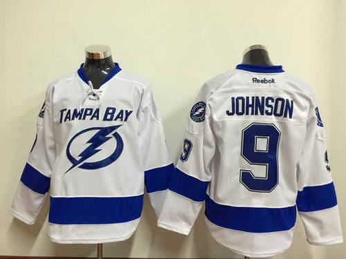 Men's Tampa Bay Lightning #9 Tyler Johnson White Jersey