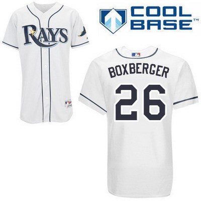 Men's Tampa Bay Rays #26 Brad Boxberger White Jersey