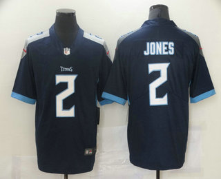 Men's Tennessee Titans #2 Julio Jones Navy Vapor Untouchable Limited Jersey