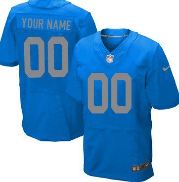 Men's Detroit Lions Nike Navy Blue Customized 2014 Elite Jersey