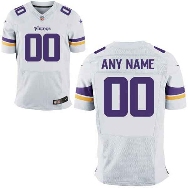 Men's Minnesota Vikings Nike White Customized 2014 Elite Jersey