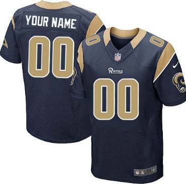 Men's St. Louis Rams Nike Navy Blue Discount Customized Elite Jersey