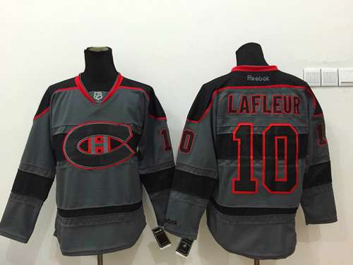 Montreal Canadiens #10 Guy Lafleur Charcoal Gray Jersey