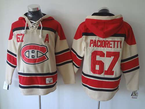 Montreal Canadiens #67 Max Pacioretty Old Time Hockey Cream Hoodie