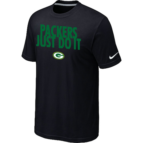 NFL Green Bay Packers Just Do It Black T-Shirt