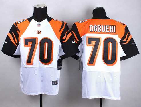 Nike Cincinnati Bengals #70 Cedric Ogbuehi  White Elite Jersey