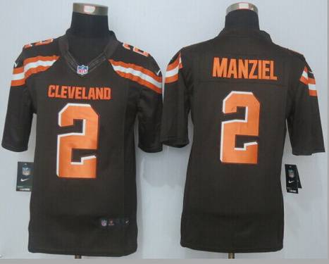 Nike Cleveland Browns #2 Johnny Manziel 2015 Brown Limited Jersey