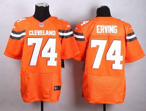 Nike Cleveland Browns #74 Cameron Erving 2015  Orange Elite Jersey