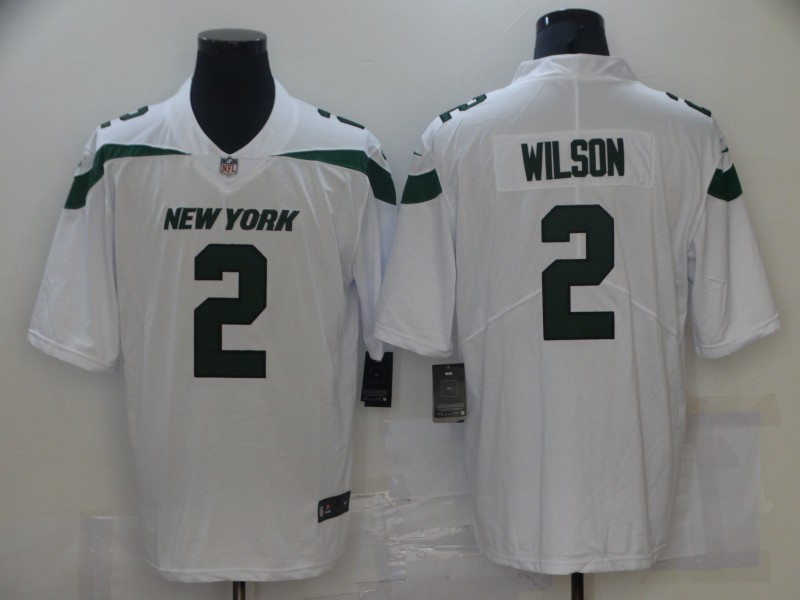 Men's New York Jets #2 Zach Wilson White 2021 Vapor Untouchable Stitched NFL Nike Limited Jersey