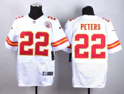 Nike Kansas City Chiefs #22 Marcus Peters White Elite Jersey