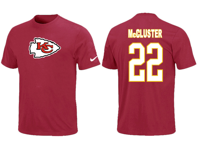 Nike Kansas City Chiefs 22 McCluster Name & Number T-Shirt Red