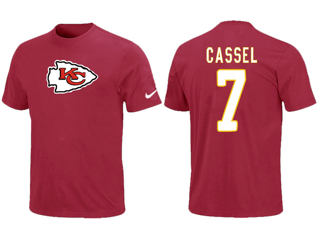 Nike Kansas City Chiefs 7 CASSEL Name & Number T-Shirt Red