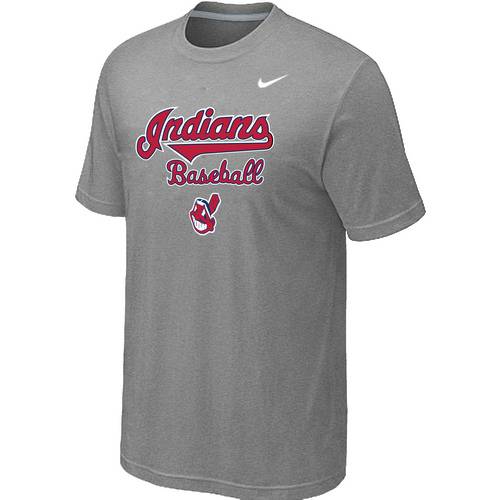 Nike MLB Cleveland Indians 2014 Home Practice T-Shirt - Light Grey