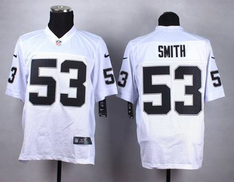 Nike Oakland Raiders #53 Malcolm Smith  White Elite Jersey