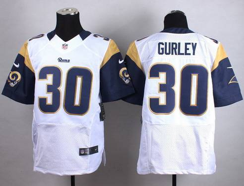 Nike St. Louis Rams #30 Todd Gurley White Elite Jersey