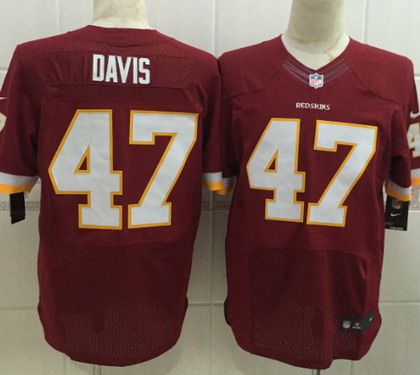 Nike Washington Redskins #47 Akeem Davis Red Elite Jersey