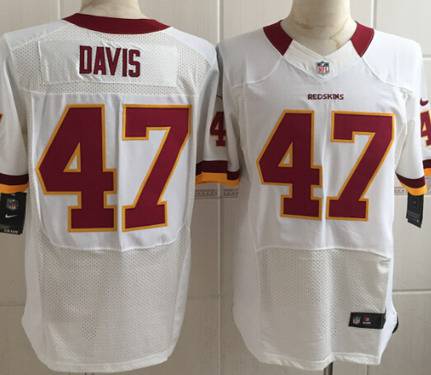 Nike Washington Redskins #47 Akeem Davis White Elite Jersey